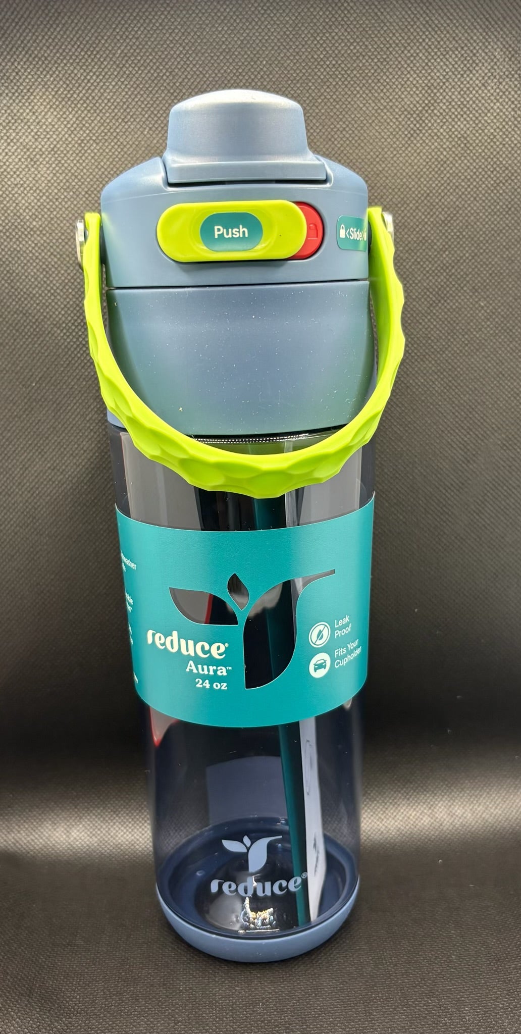 Branded 24oz Aura Tritan Water Bottle Iron Blue Customized