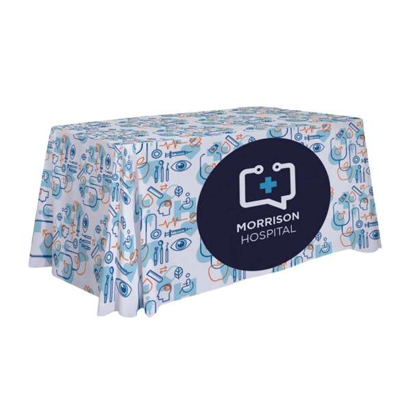 4ft Table Cover Front Full Color Logo only