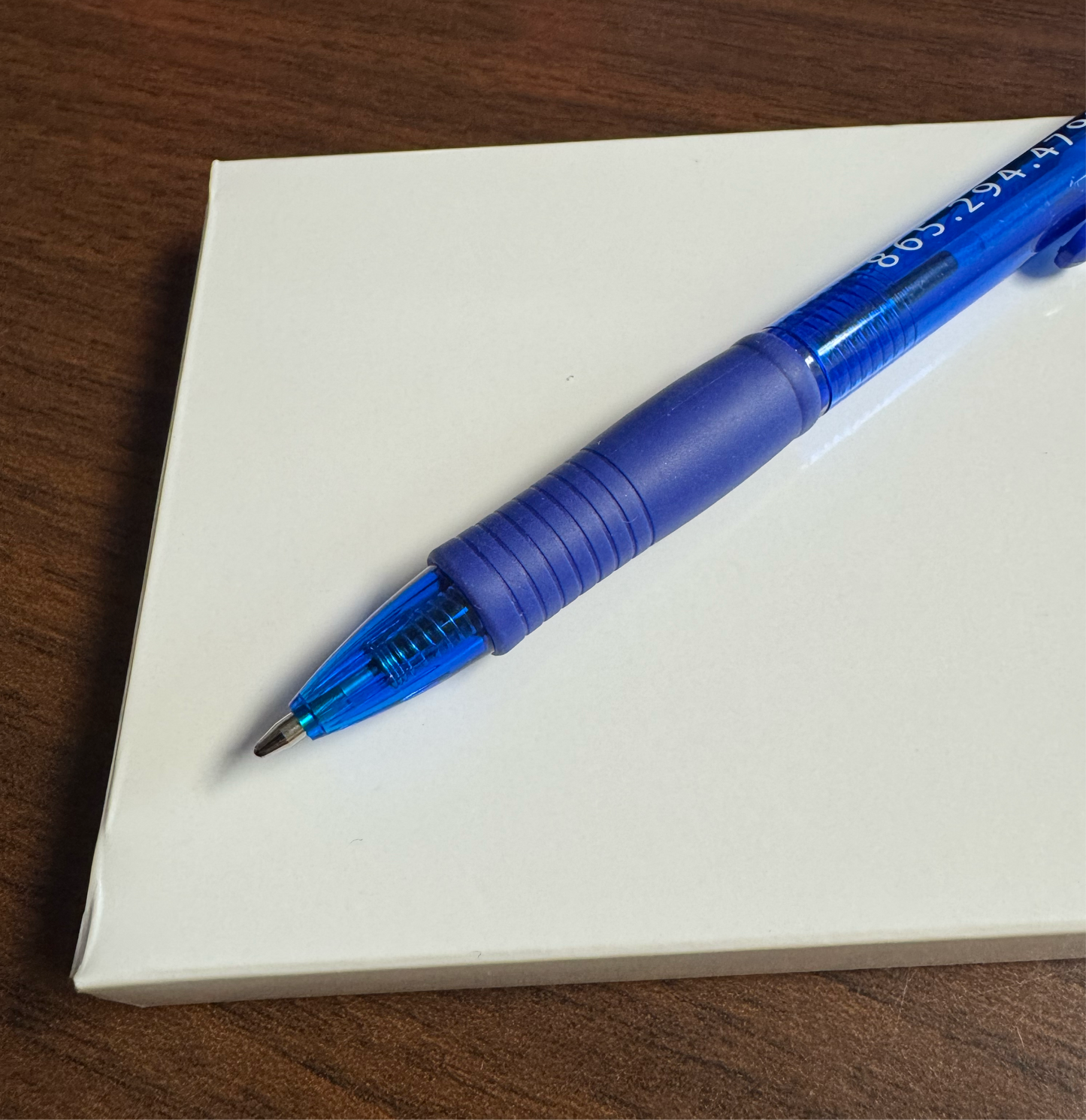Blue G-2 Style Rubber Grip Ink Pen Swag Corporate Custom Logo