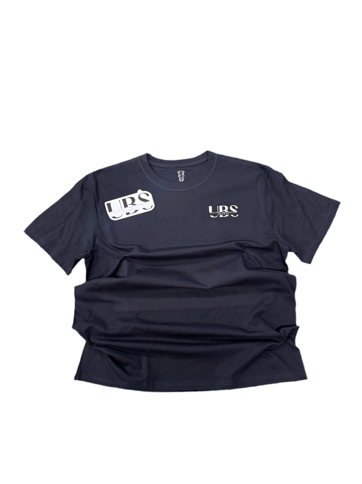UBS BRANDED Black Short Sleeve T-Shirt Preshrunk 100% Cotton Midweight