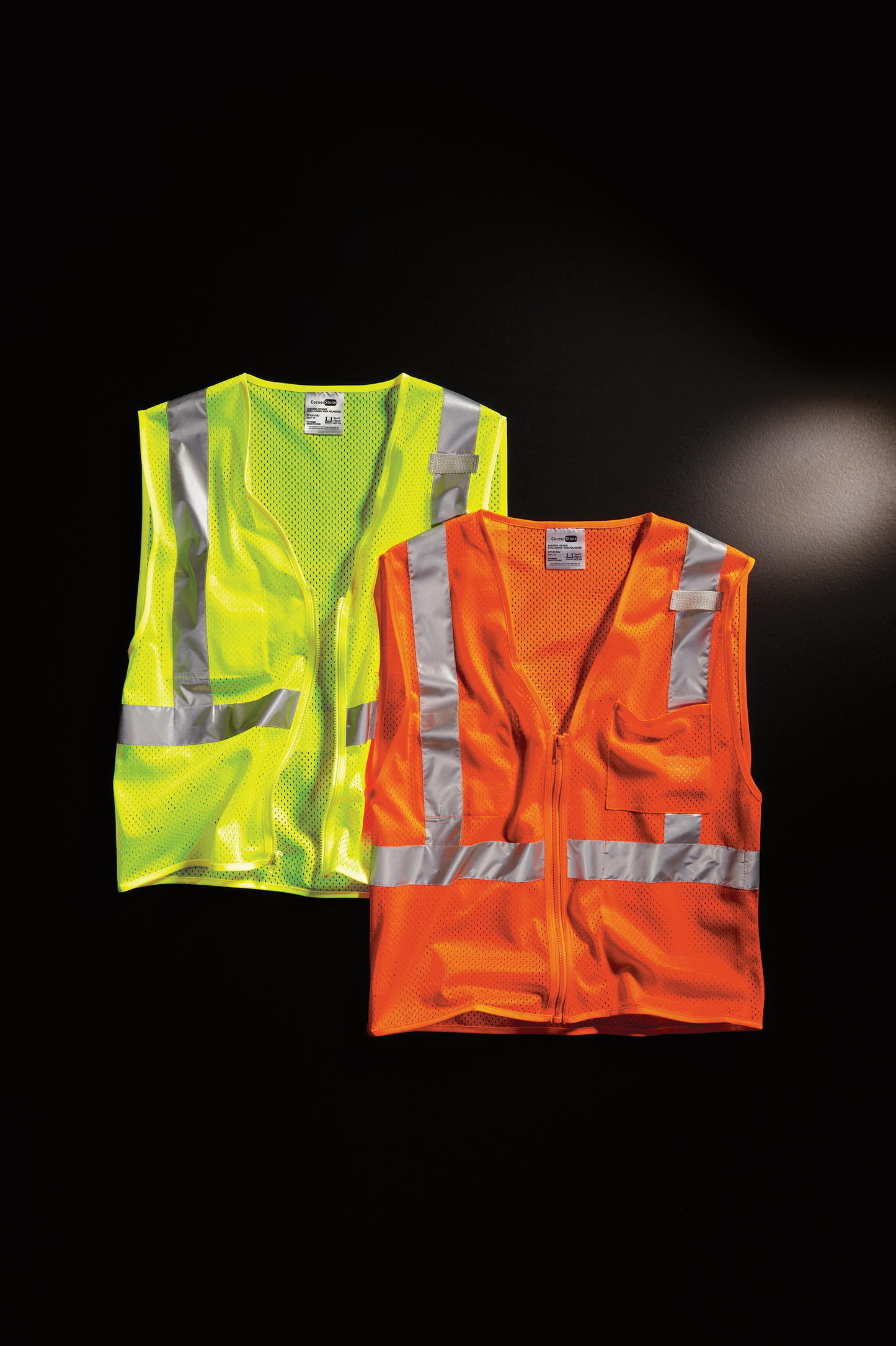 Class 2 Safety Economy Mesh Zippered Vest ANSI 107
