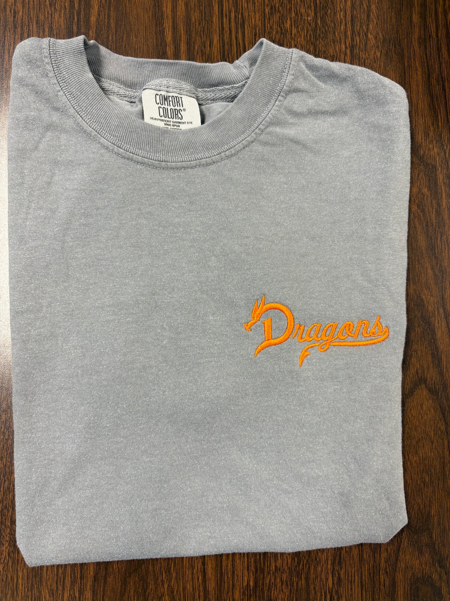 Dragon Embroidered Spell out Comfort Color
