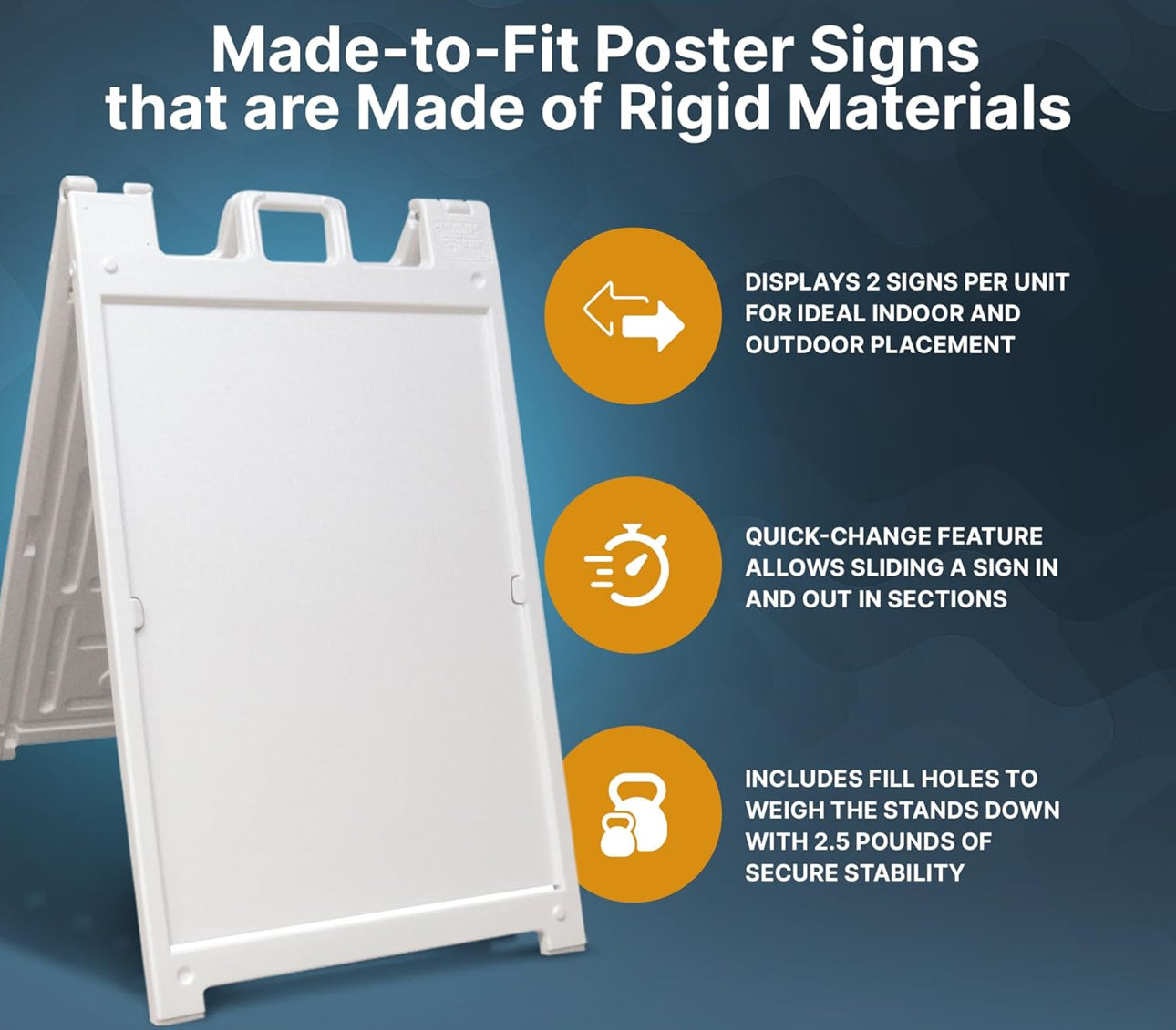 Deluxe A-Frame Sidewalk/Curb Sign with Quick Change System
