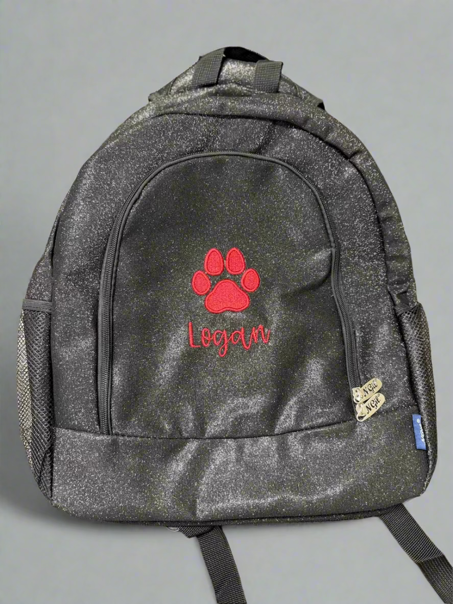 Cheer Glitter Backpack Youth Sports Cheer Bag Custom Embroidery