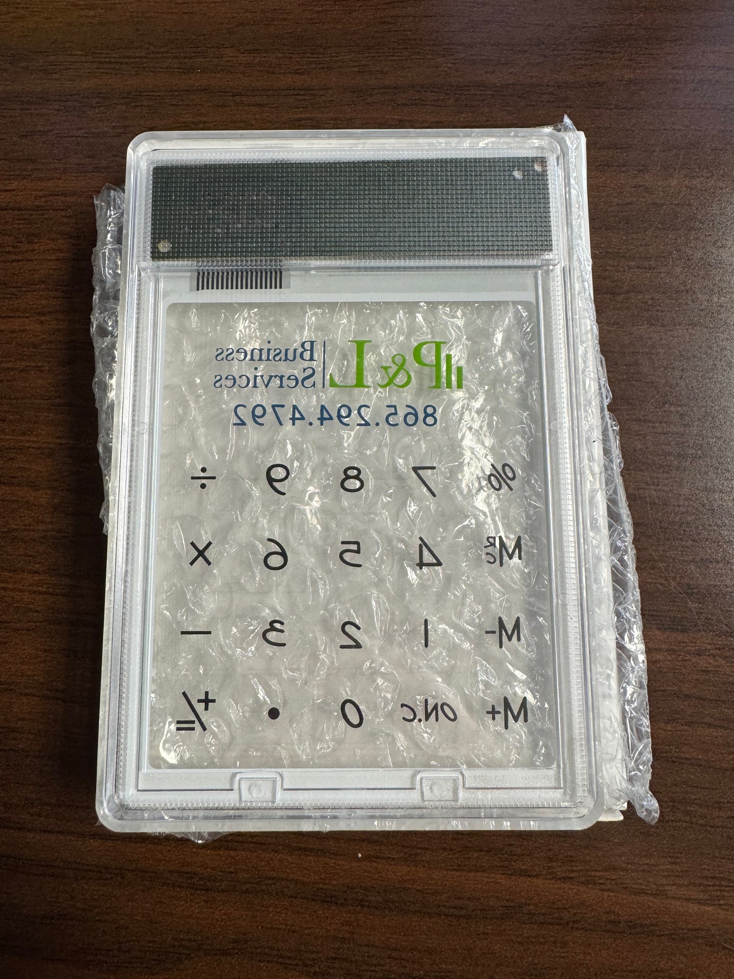 Calculator See through Plastic Swag Solar Energy Logo Customized Light weight
