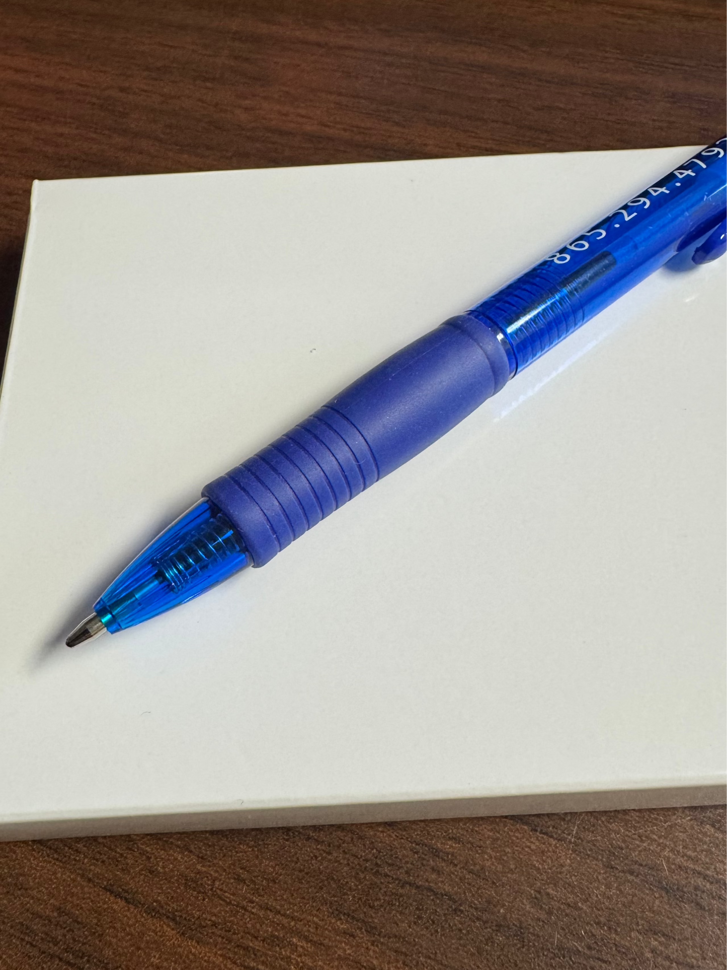 Blue G-2 Style Rubber Grip Ink Pen Swag Corporate Custom Logo