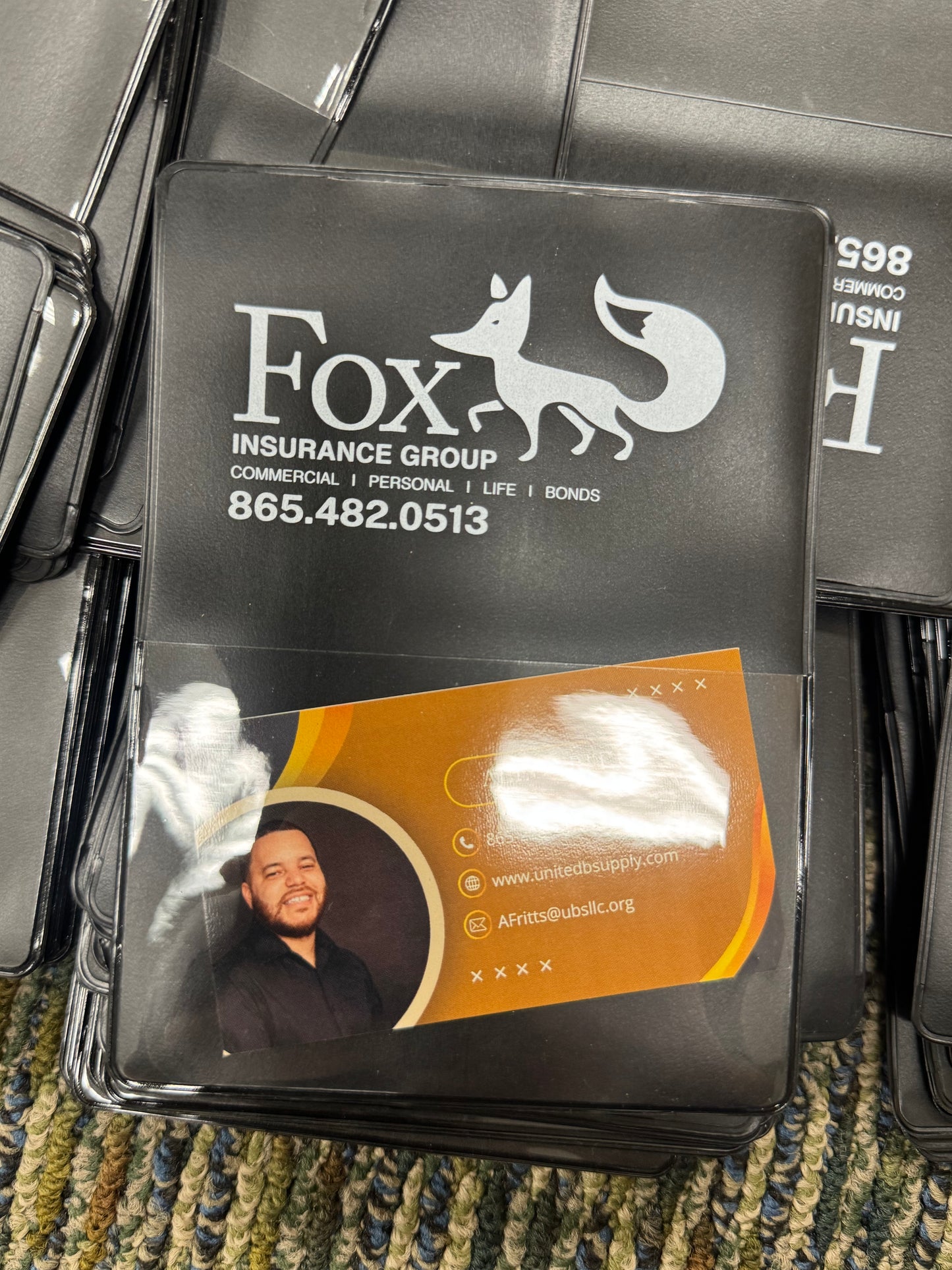 Promotional Insurance Card Holder w/extra pocket