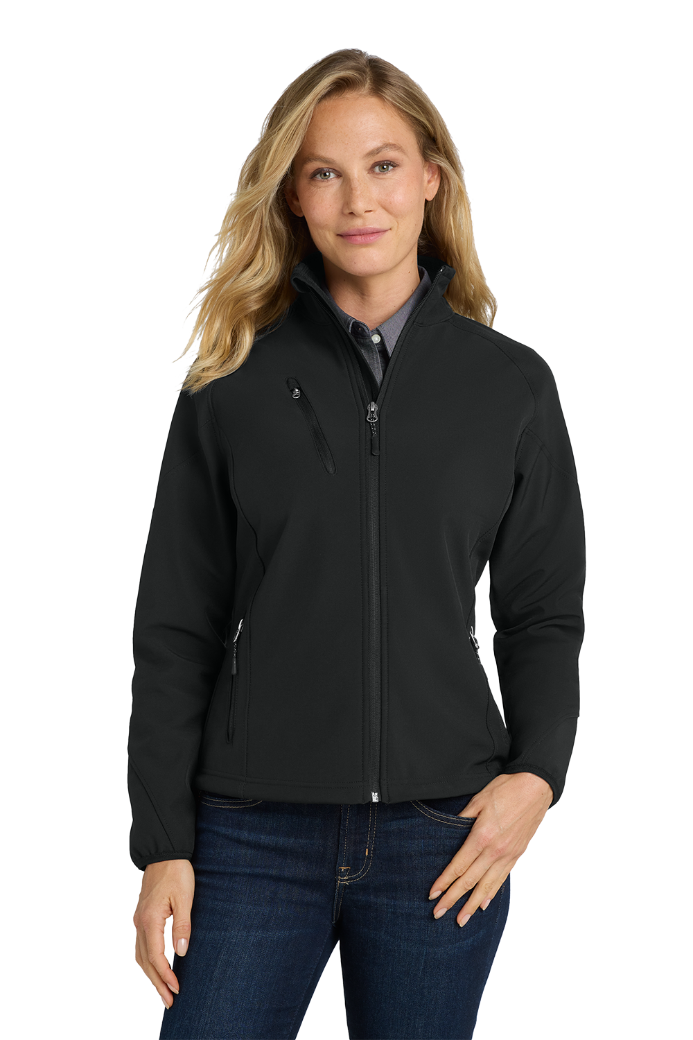 Port Authority Women's Soft Shell Full Zip Textured Jacket