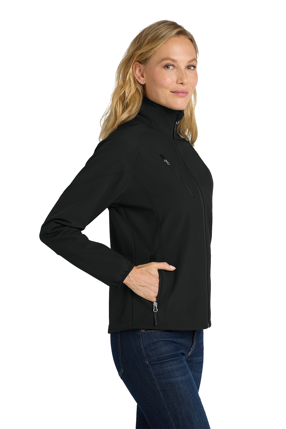 Port Authority Women's Soft Shell Full Zip Textured Jacket