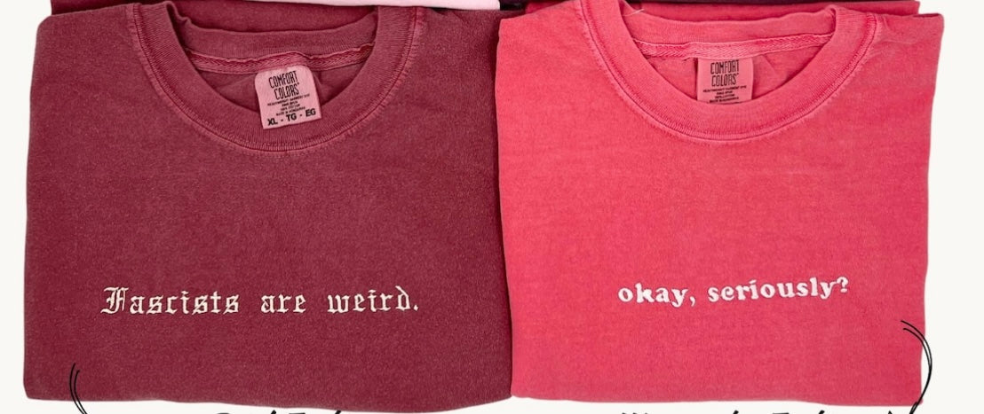 Comfort Colors T Shirt Custom Embroidered