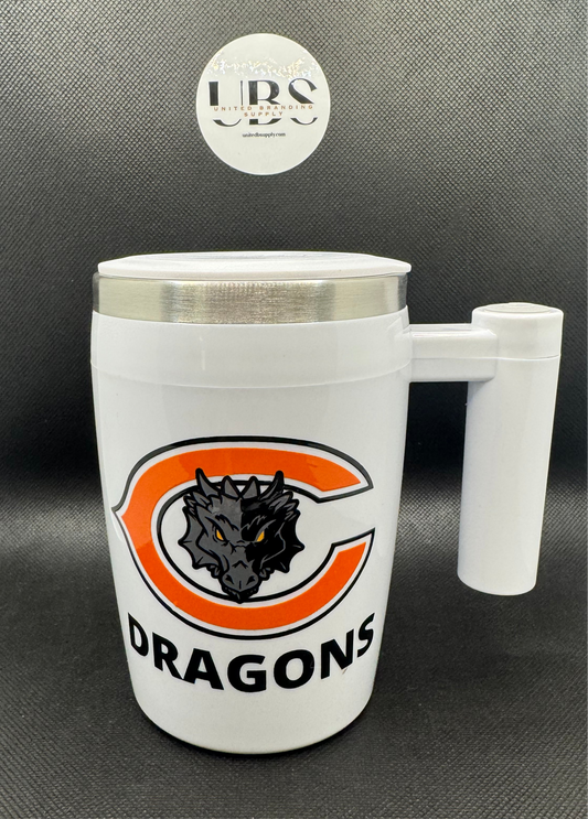 Clinton Dragon Self Stirring Mug Automatic Stirring Cup Teacher Mug Mom Mug Dad Mug