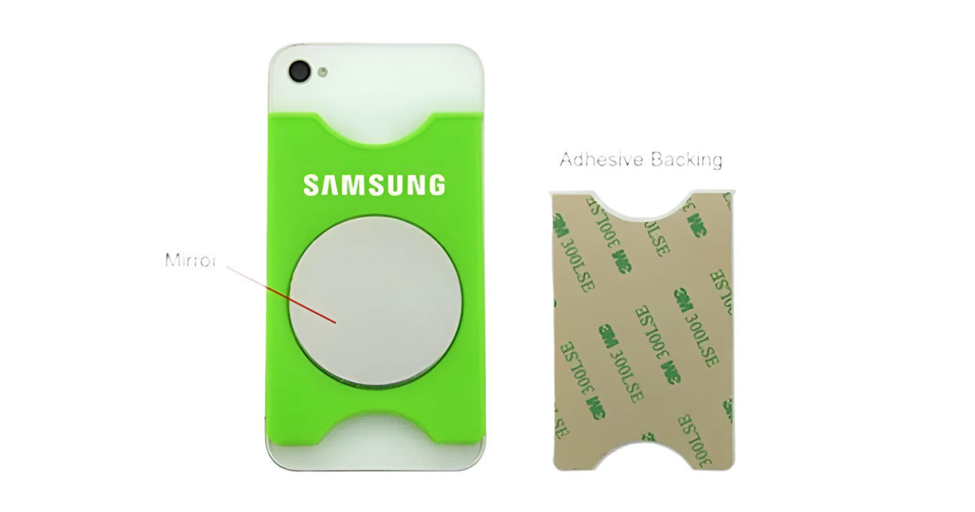 Phone case silicone like green mirror