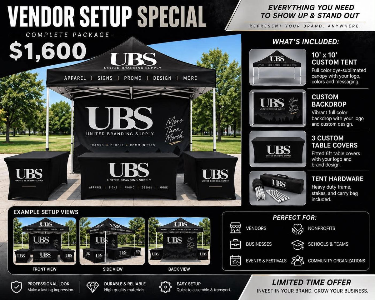 Custom Vendor Event Setup Package – 10' × 10'