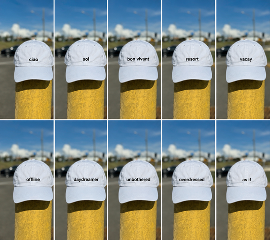 Minimal Embroidered Dad Hat l One Word Hats