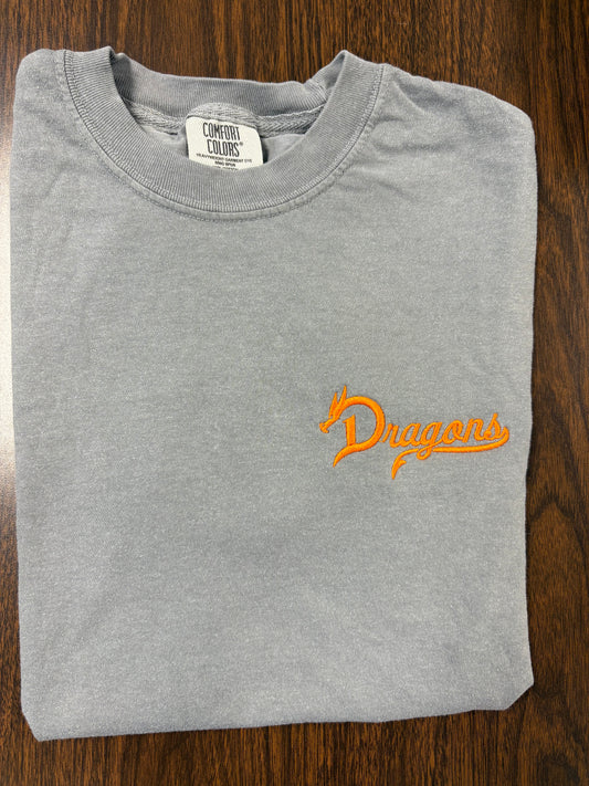 Dragon Embroidered Spell out Comfort Color