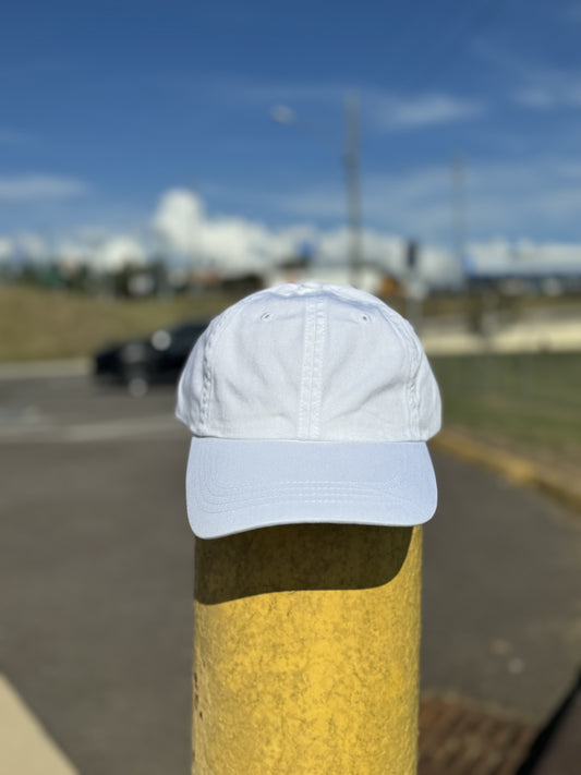 White Dad Hat Strap Back OSFM