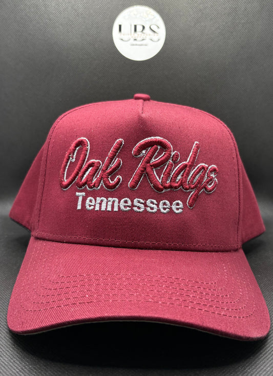 Oak Ridge TN Puff Script 3D Trucker Hat