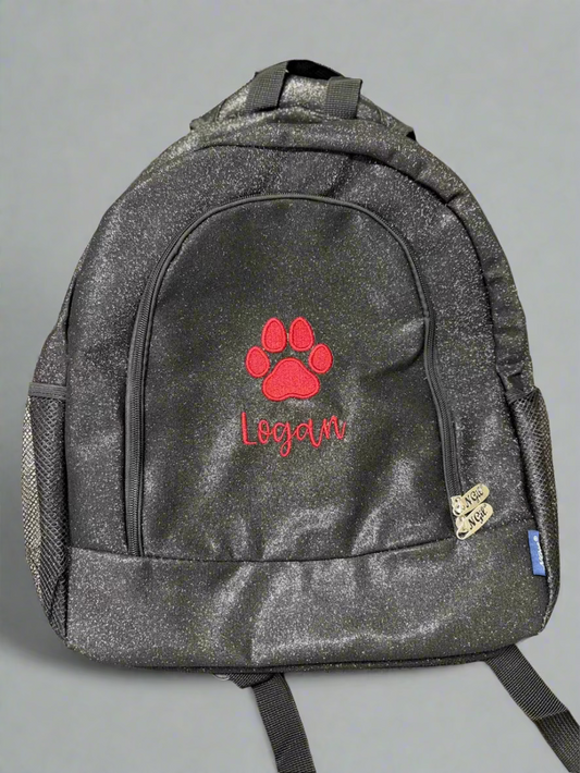 Cheer Glitter Backpack Youth Sports Cheer Bag Custom Embroidery