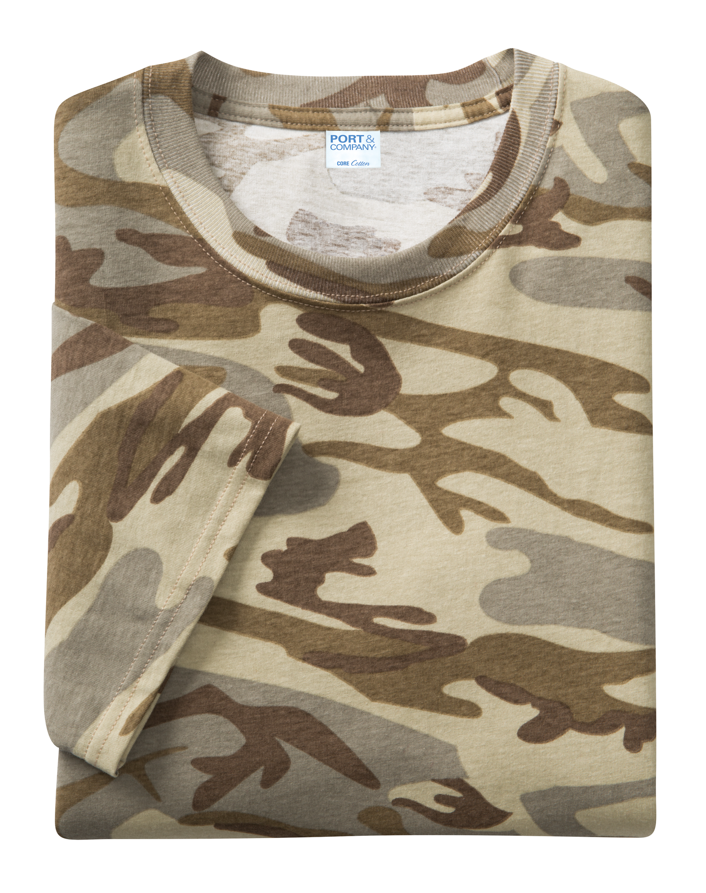 Cotton desert Camo Short Sleeve T shirt Port & Company