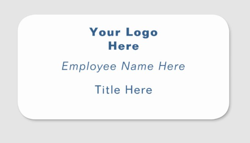Magnetic Employee Name Company Logo Name Tag